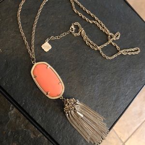 Kendra Scott Rayne Necklace - Tassel - Coral